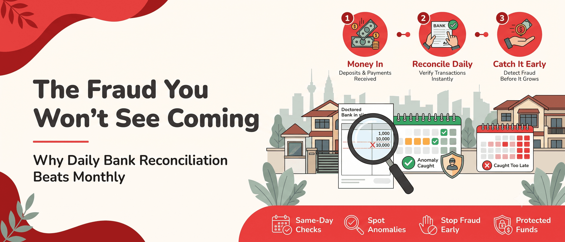 The Fraud You Won't See Coming: Why Daily Bank Reconciliation Beats Monthly
